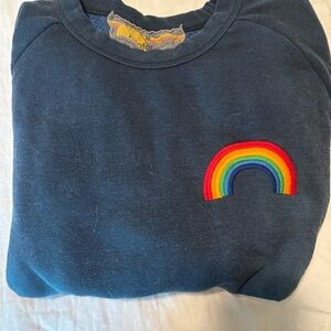 Aviator Nation Navy Ombre Rainbow Sweatshirt